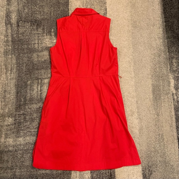 Red sleeveless Tommy Hilfiger dress with pockets size M - Picture 2 of 4